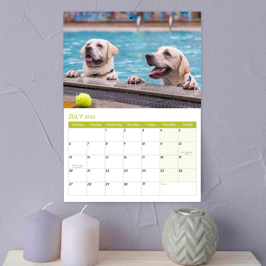 Playful Pups 2025 Wall Calendar