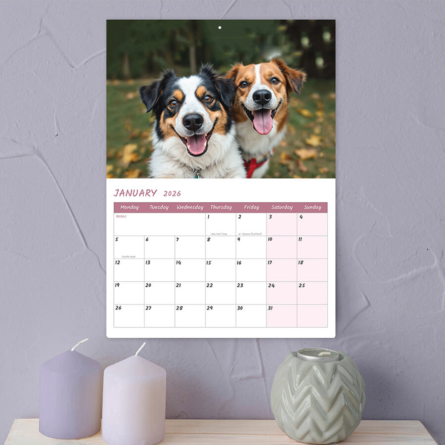 A3 wall calendar 2026