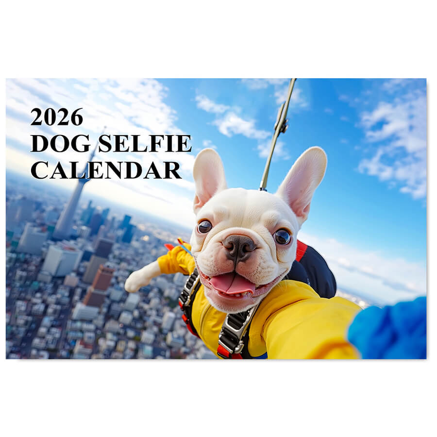Dog Selfie Calendar 2026 UK Wall