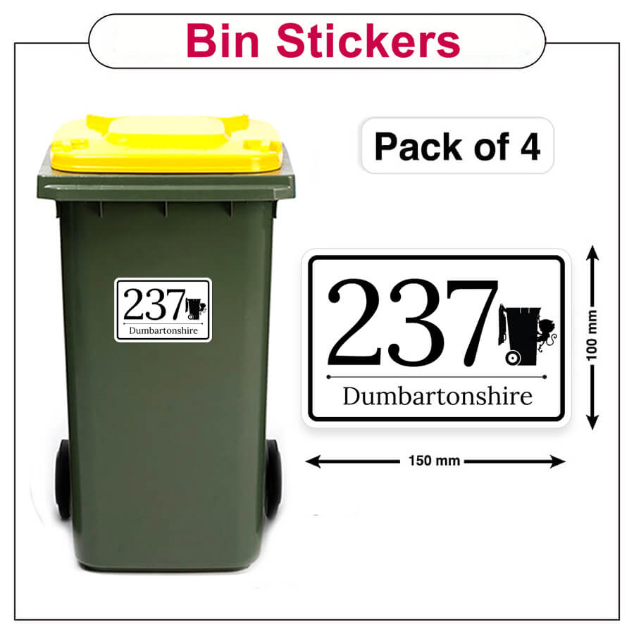 Unique Monkey Personalised Bin Stickers