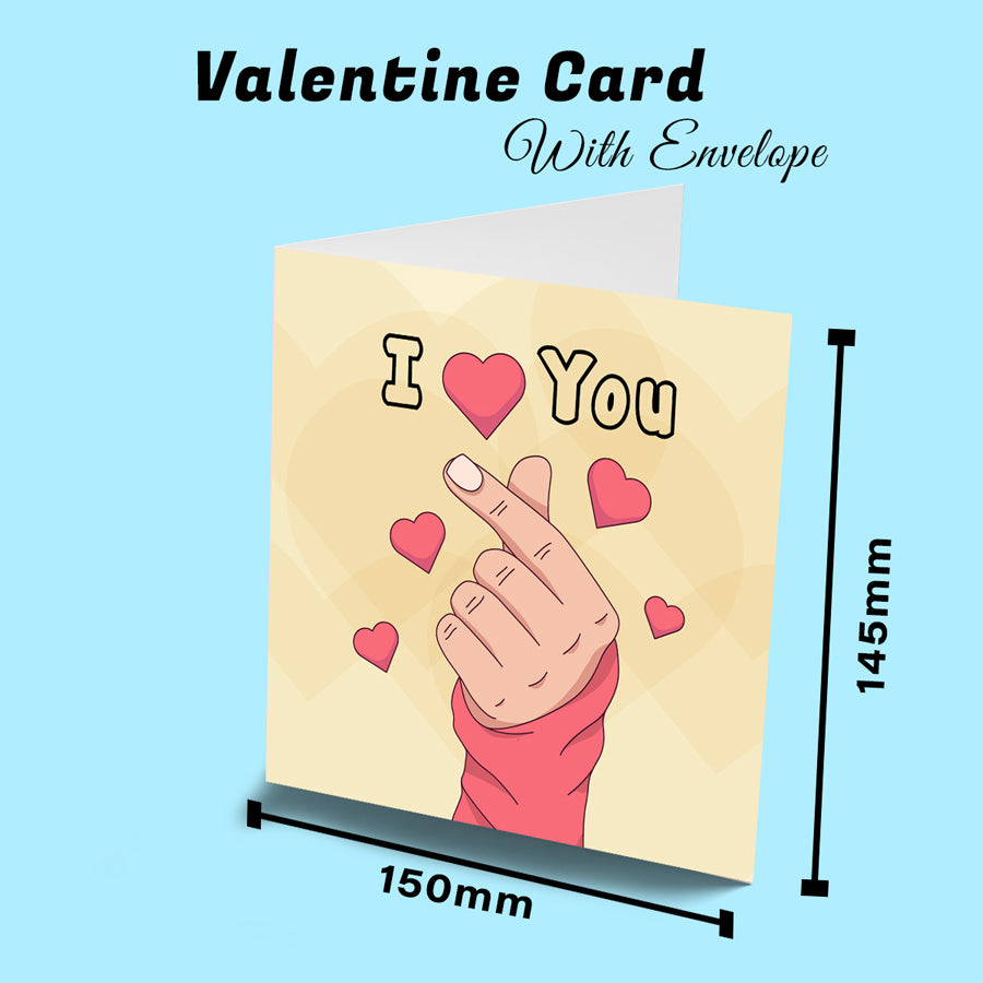 Hand Gesture Heart Valentine's Day Card