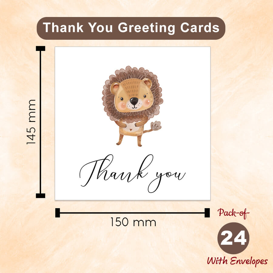 Animal-Themed Thank You Cards