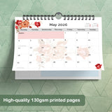 Floral A4 wall calendar 2026 UK