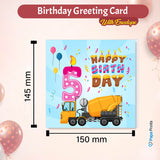 Vibrant Vehicle Birthday Cards for Kids (Ages 1-15)