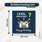 Happy Birthday: Level Unlocked Video Gaming Controller Greeting Card - Ages 6 to 50