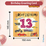 Vibrant Vehicle Birthday Cards for Kids (Ages 1-15)