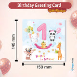 Animal Theme 1st Birthday Card For Boy And Girl