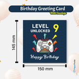 Happy Birthday: Level Unlocked Video Gaming Controller Greeting Card - Ages 6 to 50