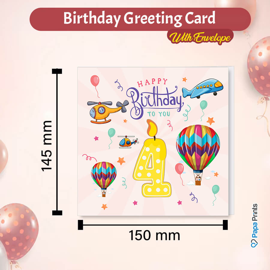 Vibrant Vehicle Birthday Cards for Kids (Ages 1-15)