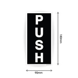Push Pull Sign Black Sticker
