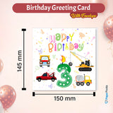 Vibrant Vehicle Birthday Cards for Kids (Ages 1-15)