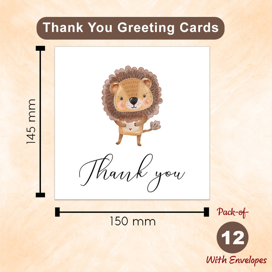 Animal-Themed Thank You Cards