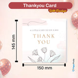 Elegant Floral Thank You Card With Matching Envelope