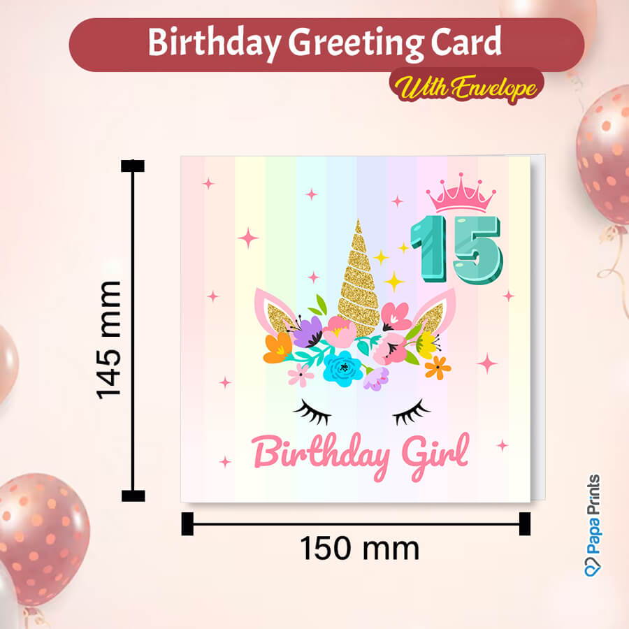 Magical Milestones: Unicorn Age-Wise Birthday Cards (Ages 1-15)