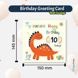 Dino-mite Birthday Wishes Age Greeting Card