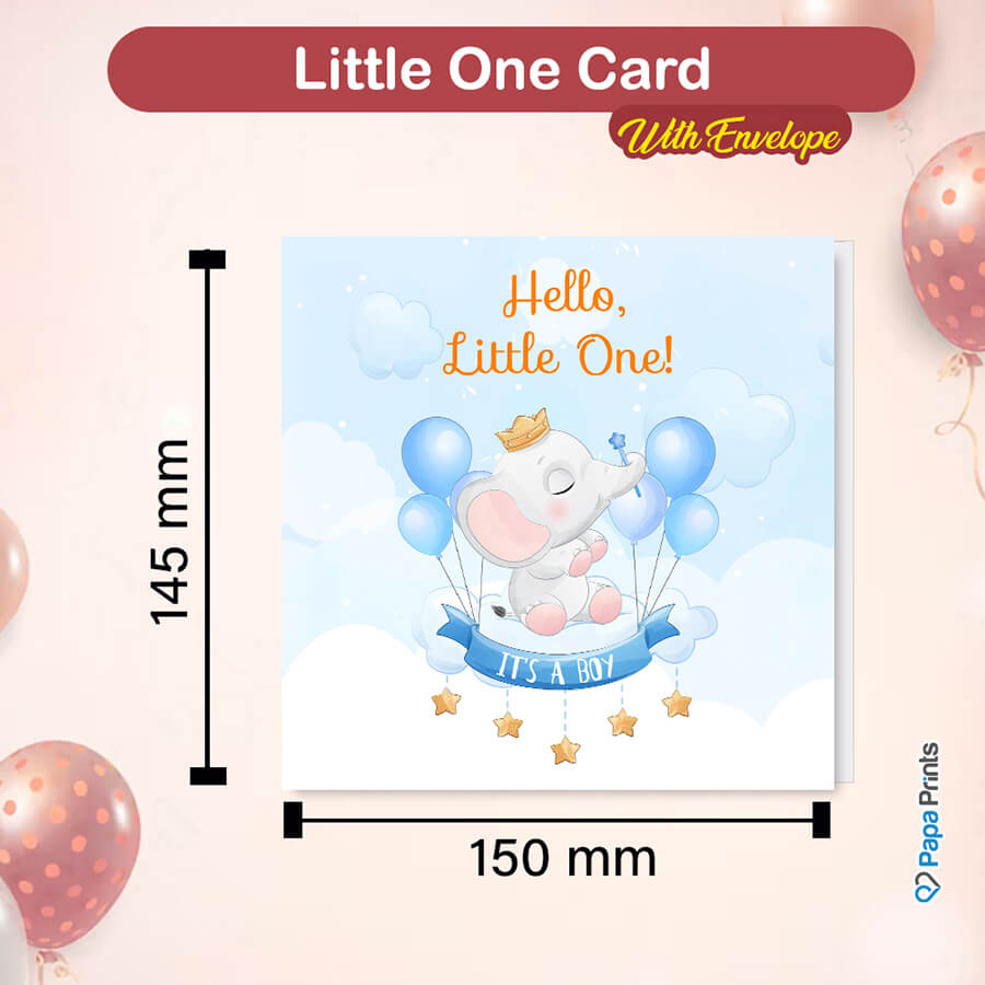 Welcoming Baby Card - Unisex Design for Boys and Girls