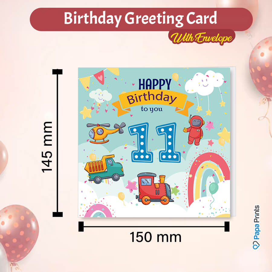 Vibrant Vehicle Birthday Cards for Kids (Ages 1-15)