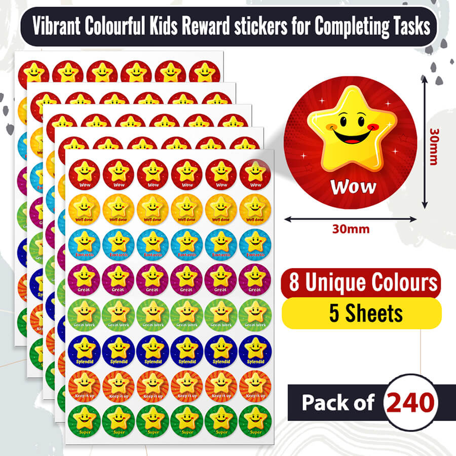 Encouraging Stars Reward Stickers