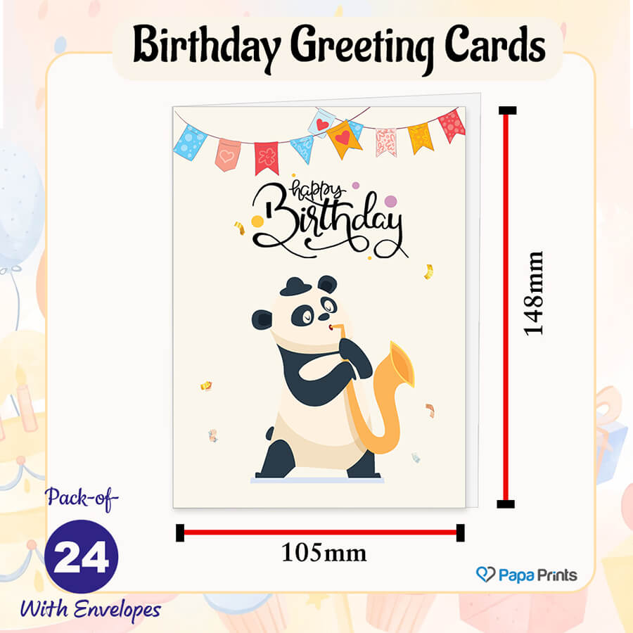 Birthday Cards with Musical Animals