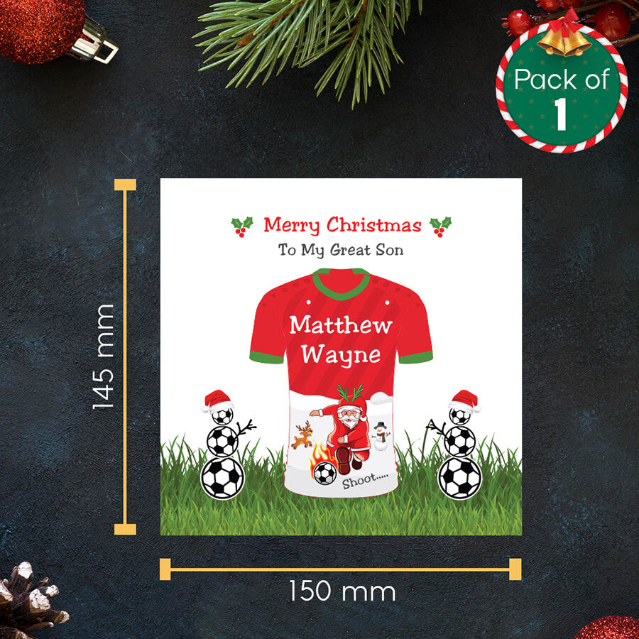 Football Xmas Cards for Kids