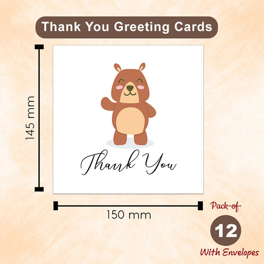 Heartfelt Animal Thank You Greeting Card