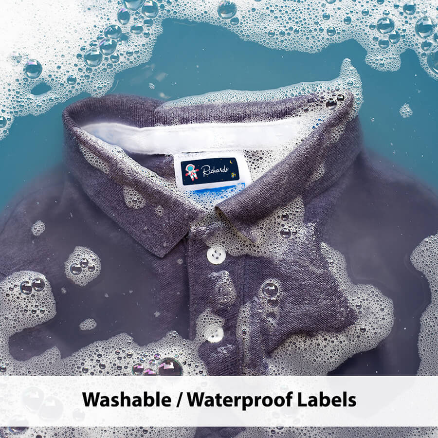 Heat-resistant iron-on labels