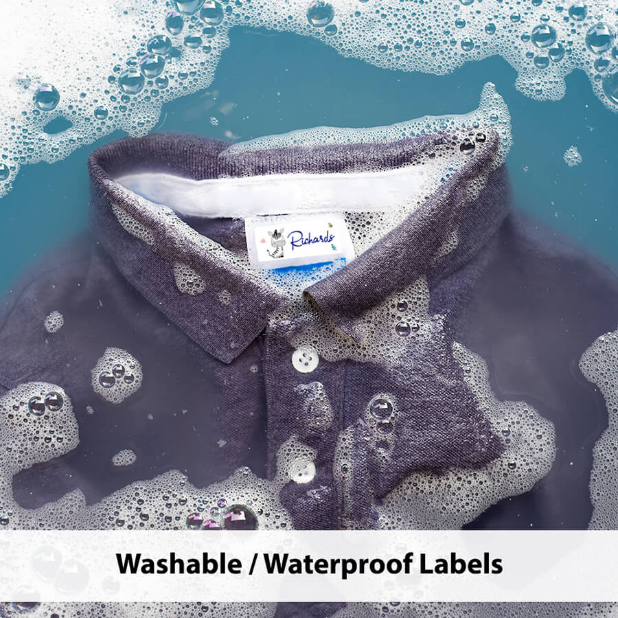 Iron-on labels for uniforms