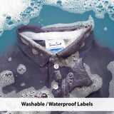 Stylish iron-on labels for apparel