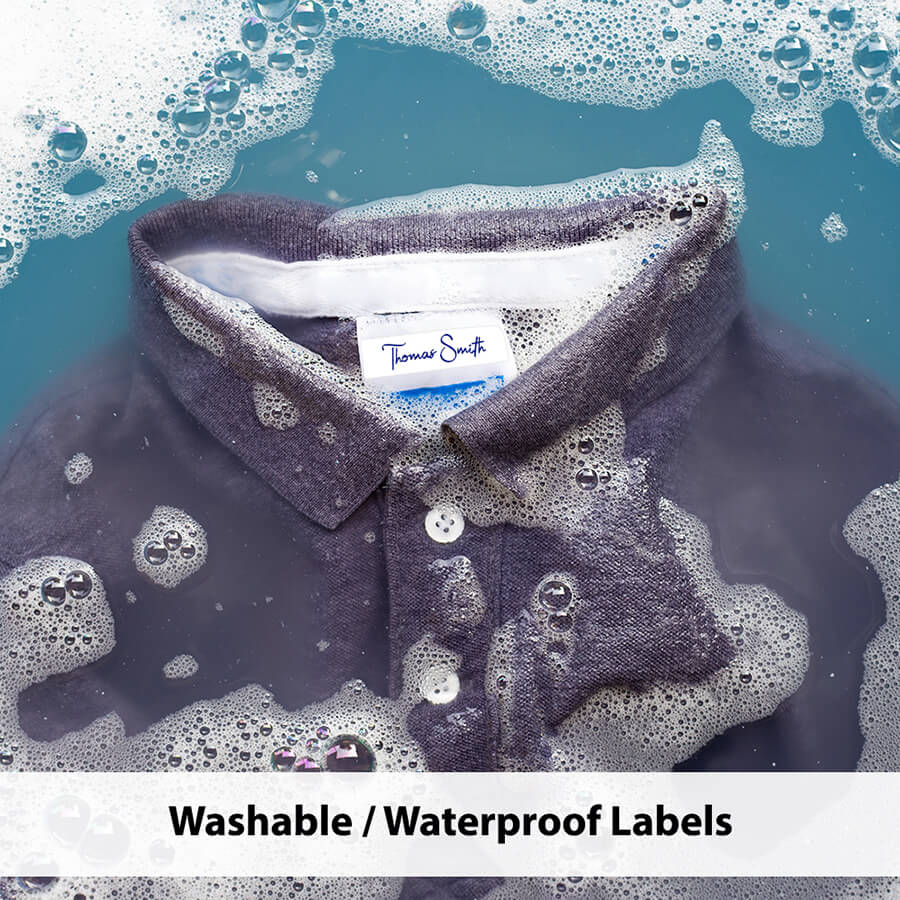 Stylish iron-on labels for apparel