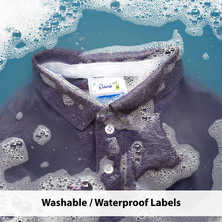 Iron-on name labels for towels for kids