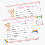 Teddy Bear Baby Prediction Cards - Set of 24