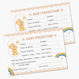 Teddy Bear Baby Prediction Cards - Set of 24