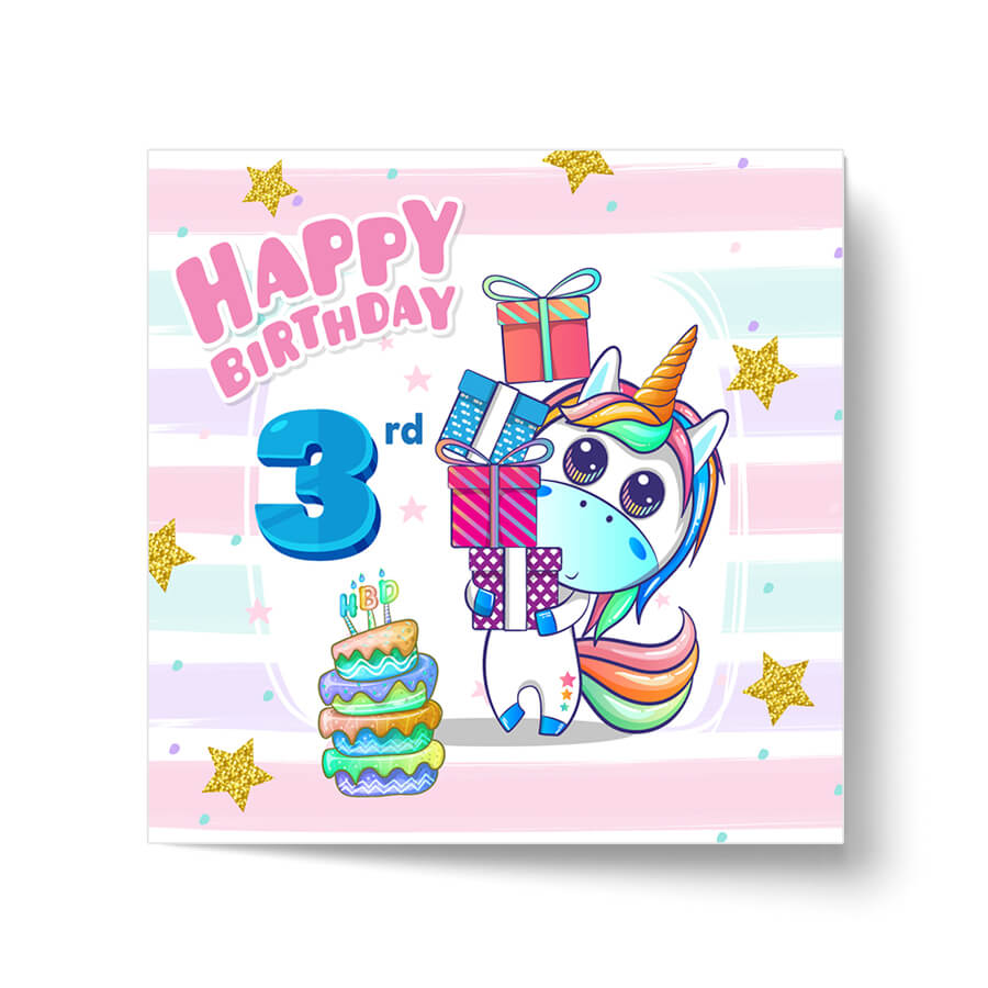 Magical Milestones: Unicorn Age-Wise Birthday Cards (Ages 1-15)