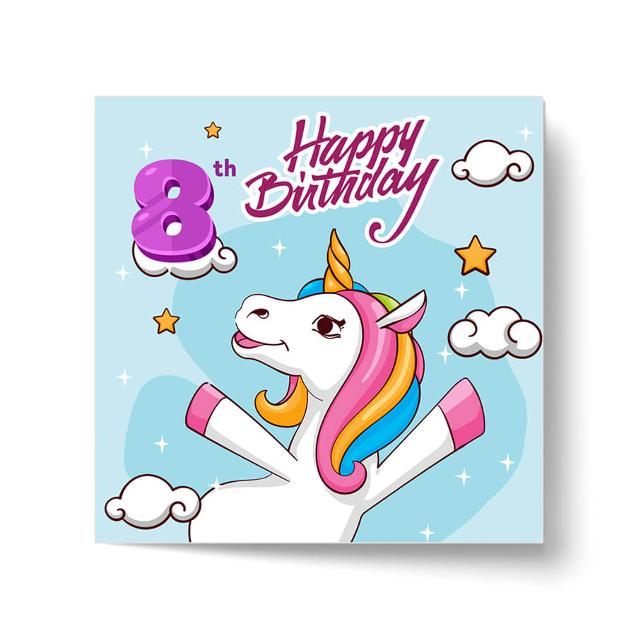 Magical Milestones: Unicorn Age-Wise Birthday Cards (Ages 1-15)