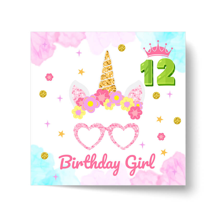 Magical Milestones: Unicorn Age-Wise Birthday Cards (Ages 1-15)