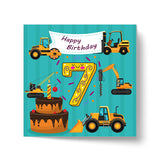 Vibrant Vehicle Birthday Cards for Kids (Ages 1-15)