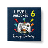 Happy Birthday: Level Unlocked Video Gaming Controller Greeting Card - Ages 6 to 50