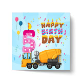 Vibrant Vehicle Birthday Cards for Kids (Ages 1-15)