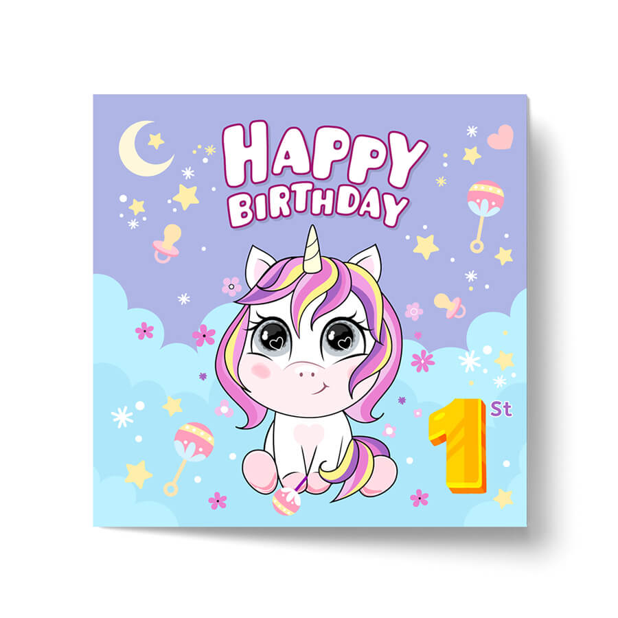Magical Milestones: Unicorn Age-Wise Birthday Cards (Ages 1-15)