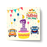 Vibrant Vehicle Birthday Cards for Kids (Ages 1-15)
