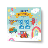 Vibrant Vehicle Birthday Cards for Kids (Ages 1-15)