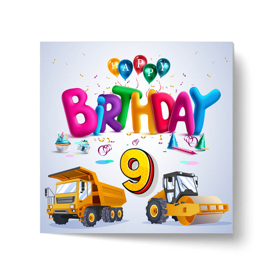 Vibrant Vehicle Birthday Cards for Kids (Ages 1-15)