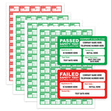 Personalised PAT Test Labels Passed & Failed Electrical Safety