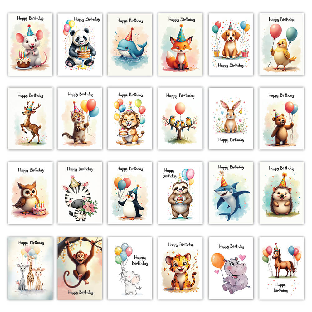 animal birthday cards