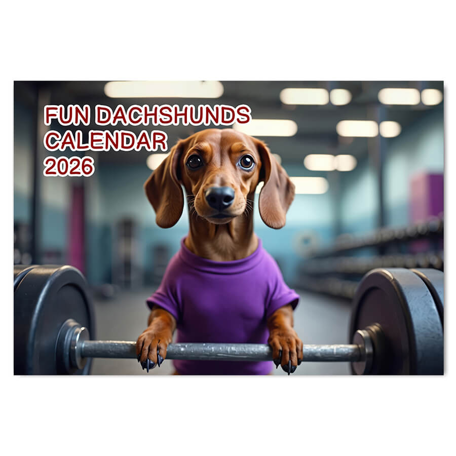Dachshund Dog Calendar 2026 UK 