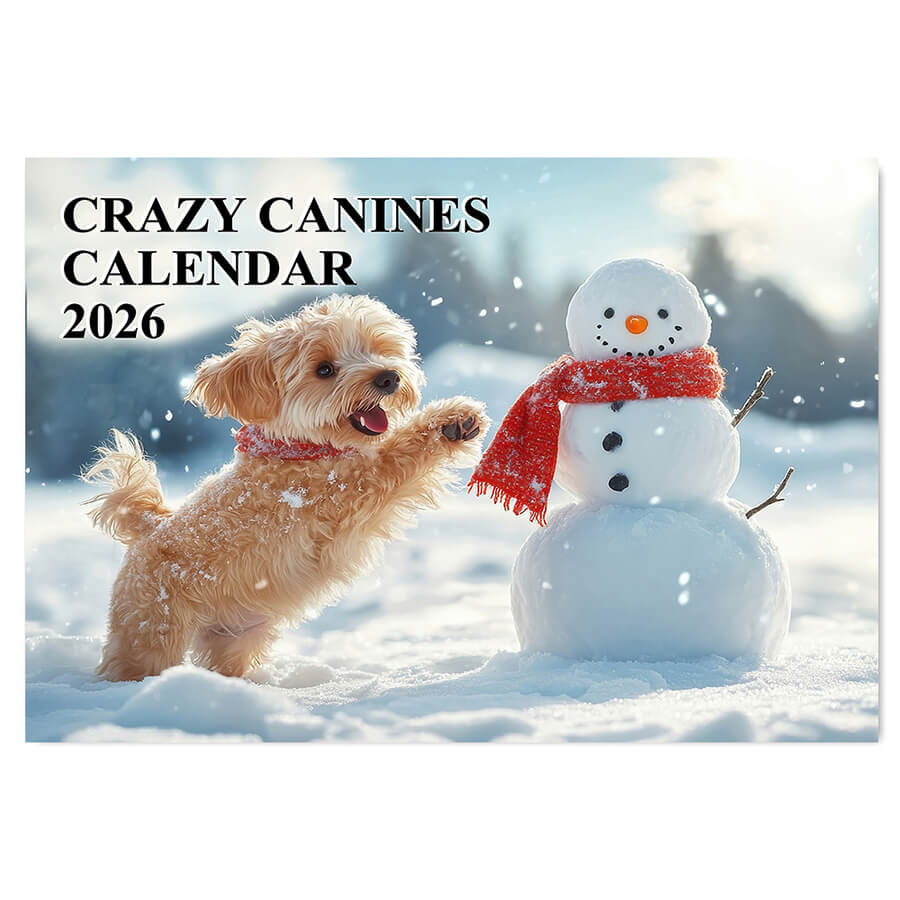 Crazy Canines Calendar 2025 Wall Calendar