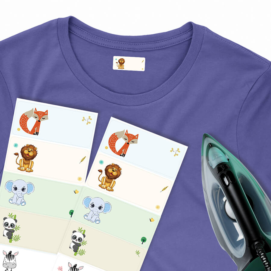 Clothing labels iron-on