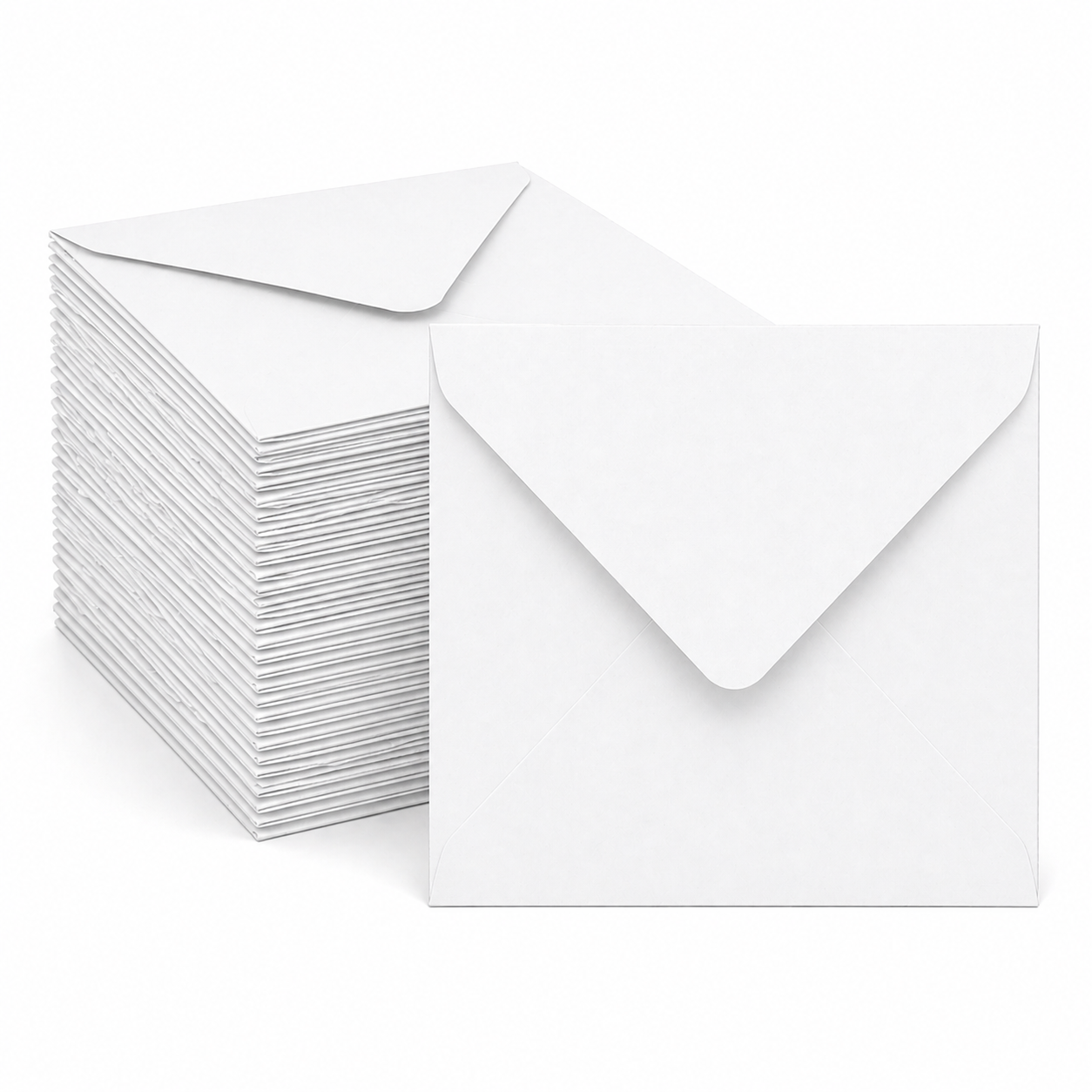 White Square Envelopes - 155 x 155 mm for Greeting Cards & Crafts