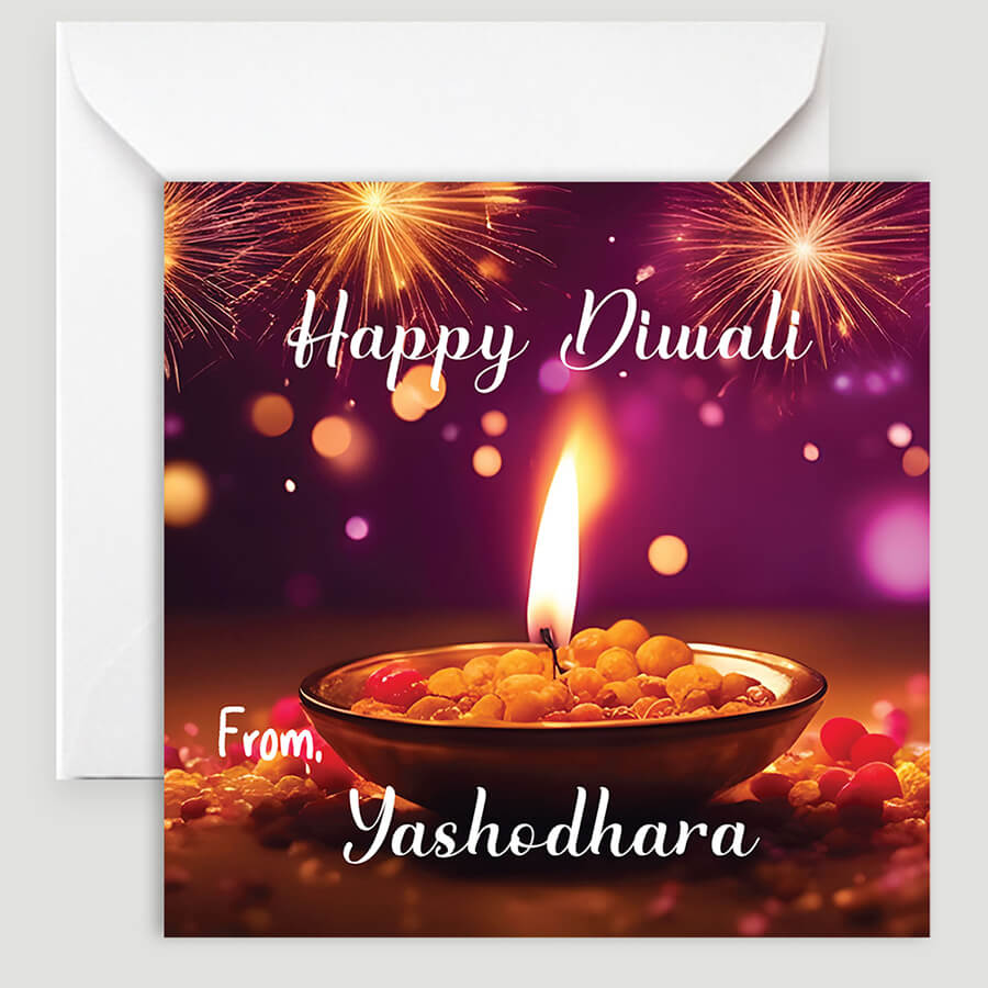 Personalised Diwali Festival of Lights Card