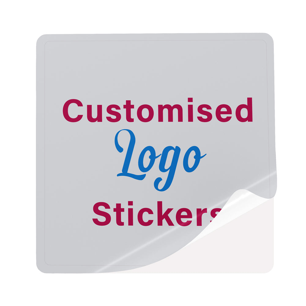 Personalised Logo Stickers - Square - White Vinyl & Transparent Stickers
